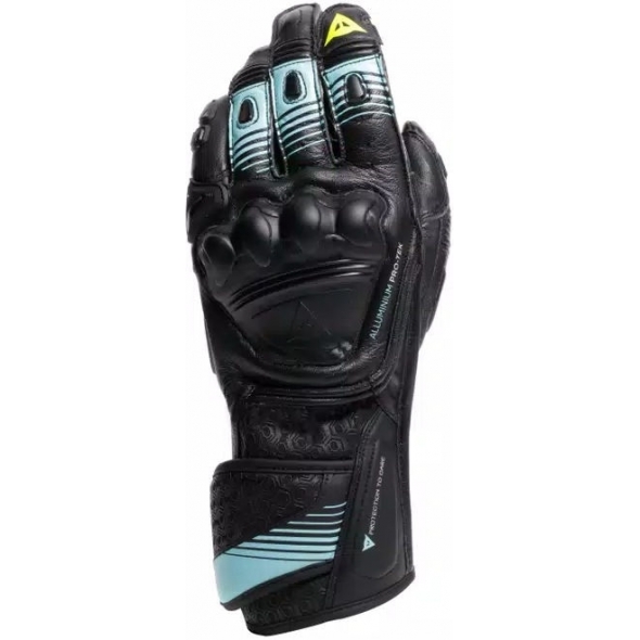 Dainese wear Dainese FIERO METAL GLOVES, BLACK/WATER/YELLOW FLUO | 2018100025-68O | dai_2018100025-68O_XXL | euronetbike-net