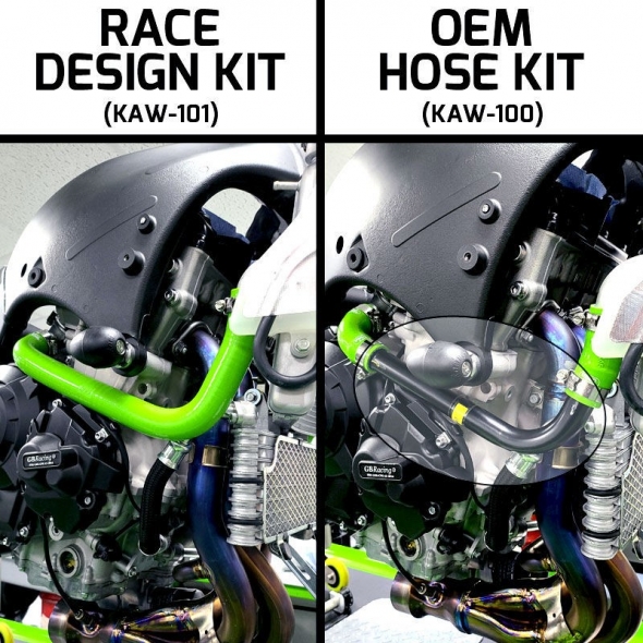 SAMCO SPORT Samco Sport Kawasaki ZX 10R / RR 2021 5 Piece OEM Replacement Samco Sport Silicone Radiator Coolant Hose Kit | KAW-100-GN | samco_KAW-100-GN | euronetbike-net