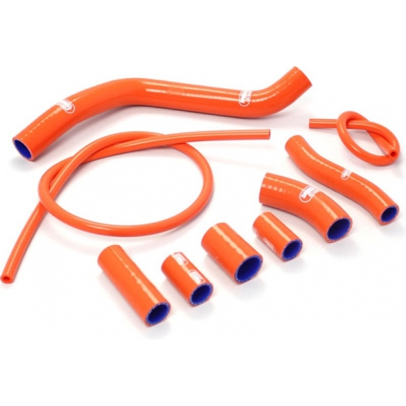 SAMCO SPORT Samco Sport KTM 950 Superenduro R 2007 - 2009 9 Piece Samco Sport Silicone Radiator Coolant Hose Kit | KTM-12-OR | samco_KTM-12-OR | euronetbike-net