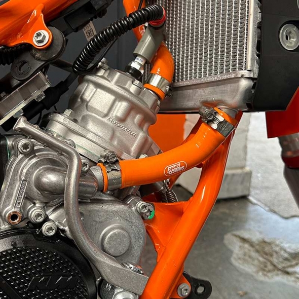 SAMCO SPORT Samco Sport Silicone Radiator Coolant Hose Kit Orange, Husqvarna TC 50 2024 - 2025 2 Piece | KTM-134-OR | samco_KTM-134-OR | euronetbike-net