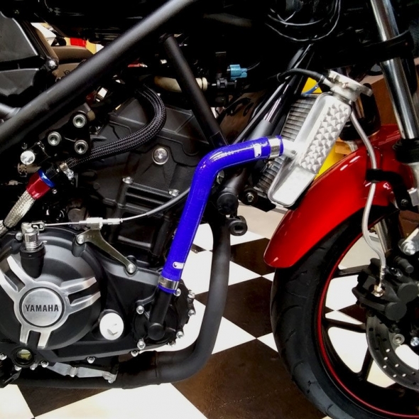 SAMCO SPORT Samco Sport Yamaha MT 03 2016 - 2020 2 Piece Samco Sport Silicone Radiator Coolant Hose Kit | YAM-79-BU | samco_YAM-79-BU | euronetbike-net