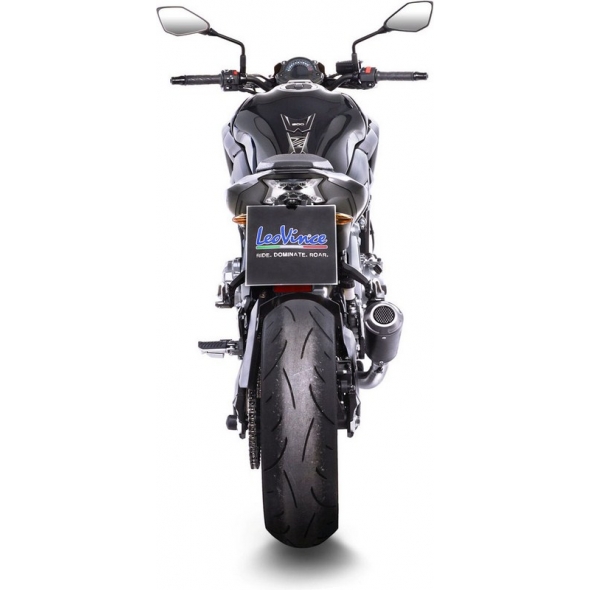 Leovince Leovince LV-10 BLACK SLIP-ON, STAINLESS STEEL, STAINLESS STEEL End Cap Ece-Approved for KAWASAKI Z 900 (2017-2019) | 15204B | leo_15204B | euronetbike-net