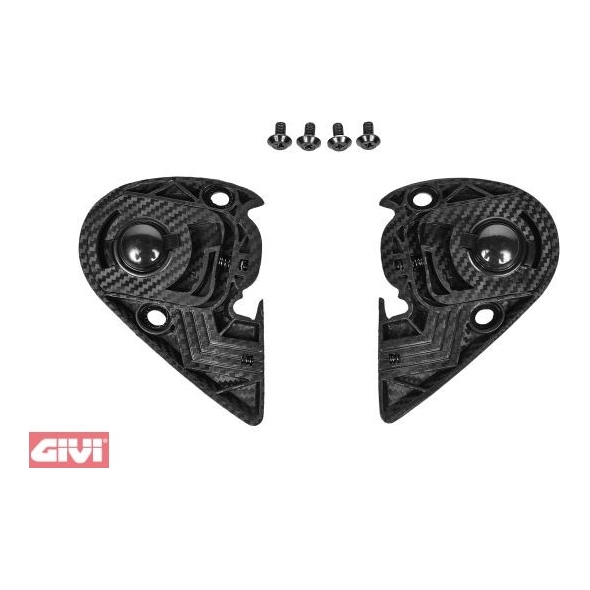 GIVI Parts GIVI Visor Mechanism For Full-Face Helmet 40.5 X Carbon | Z2518R | givi_Z2518R | euronetbike-net