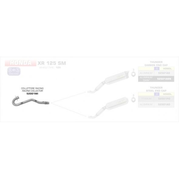 Arrow ARROW HONDA XR 125 L '04/ CR 125 R/SM '04 STAINLESS STEEL COLLECTORS | 52001MI | arr_52001MI | euronetbike-net