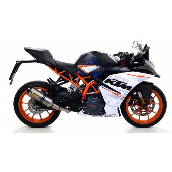 Arrow ARROW KTM RC 390 '17 HOMOLOGATED THUNDER TITANIUM SILENCER WITH CARBON END CAP FOR ARROW LINK PIPE | 71860PK | arr_71860PK | euronetbike-net