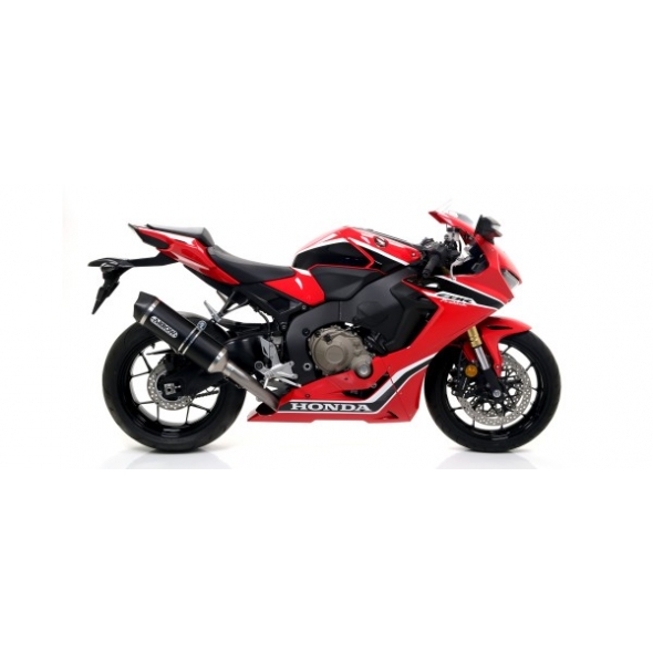 Arrow ARROW HONDA CBR 1000 RR '17 HOMOLOGATED ALUMINIUM DARK RACE TECH SILENCER WITH CARBON END CAP FOR ARROW LINK PIPE | 71869AKN | arr_71869AKN | euronetbike-net
