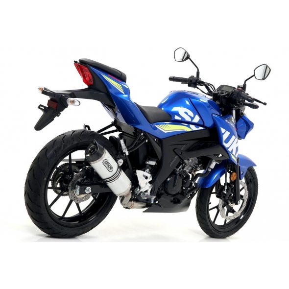 Arrow ARROW SUZUKI GSX-S 125 '17 HOMOLOGATED ALUMINIUM THUNDER SILENCER WITH WELDED LINK PIPE FOR ARROW COLLECTORS | 71871AK | arr_71871AK | euronetbike-net
