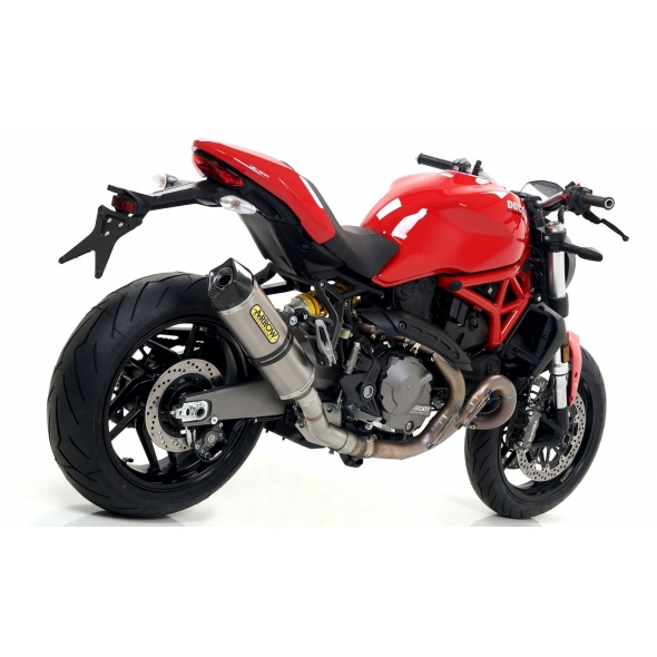 Arrow ARROW DUCATI MONSTER 821'18 HOMOLOGATED RACE TECH TITANIUM SILENCER WITH CARBON END CAP FOR ARROW LINK PIPE | 71877PK | arr_71877PK | euronetbike-net