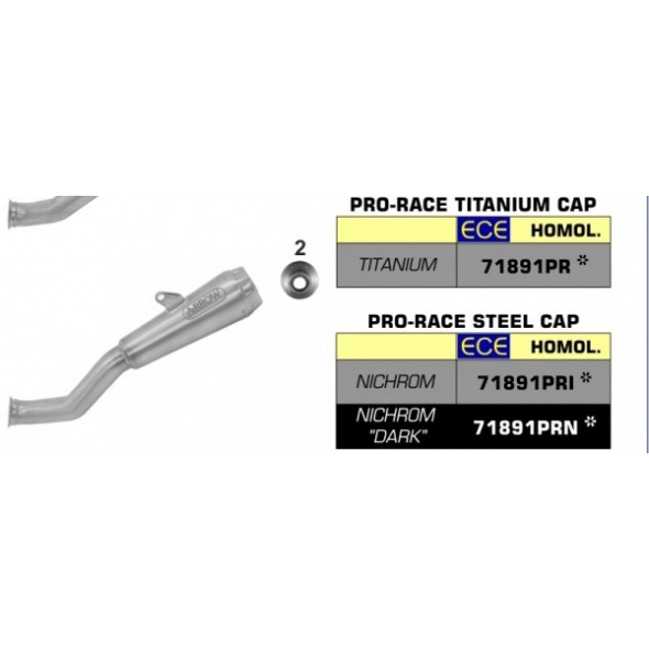 Arrow ARROW HUSQVARNA VITPILEN 701'18/19 HOMOLOGATED NICHROM PRO-RACE SILENCER WITH CARBON END CAP AND WELDED LINK PIPE | 71891PRI | arr_71891PRI | euronetbike-net