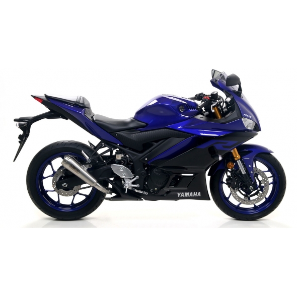 Arrow ARROW YAMAHA YZF-R3 2019 HOMOLOGATED PRO-RACE NICHROM SILENCER WITH WELDED LINK PIPE FOR ORIGINAL OR ARROW COLLECTORS | 71894PRI | arr_71894PRI | euronetbike-net