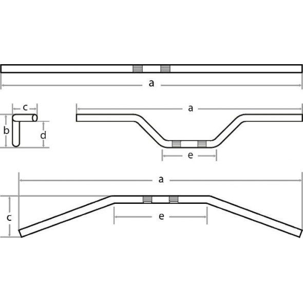 Fehling carriers & handlebars Fehling Handlebar, low and wide | 7268 LN 69 | feh_7268 | euronetbike-net