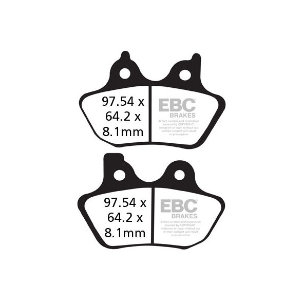 EBC brakes EBC-Brakes USA Made Double-H Series Sintered Brake Pads to fit Front Left | ebc_FA400HH | euronetbike-net