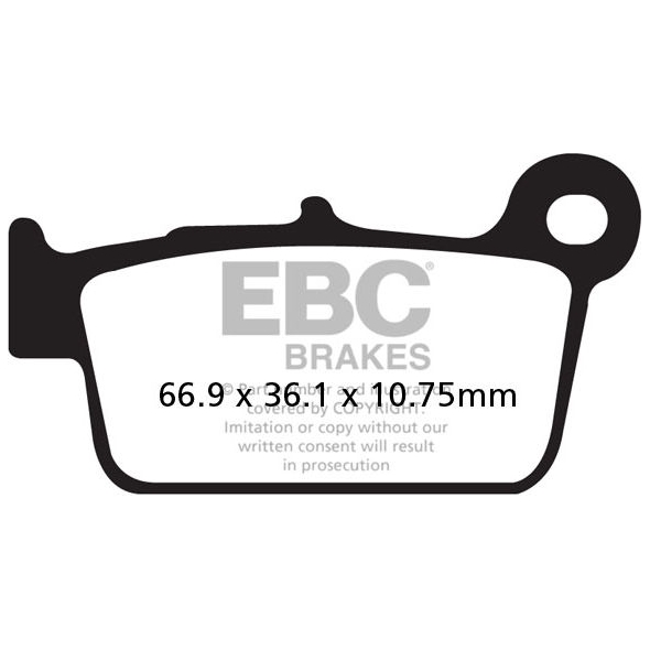 EBC brakes EBC-Brakes Carbon TT Pads for Enduro/MX Bikes to fit Rear Left | ebc_FA367TT | euronetbike-net