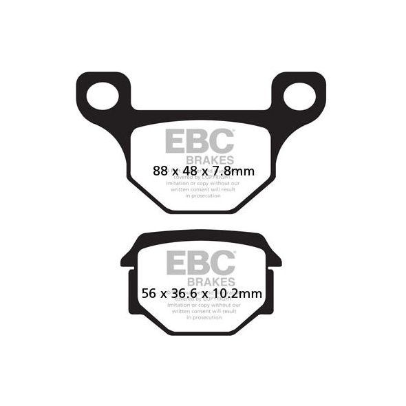 EBC brakes EBC-Brakes SFA Series Scooter Organic Pads to fit Front Left | ebc_SFA093 | euronetbike-net