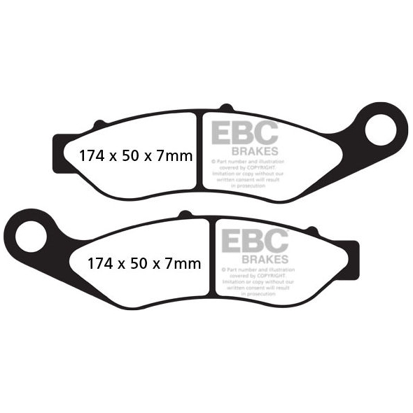 EBC brakes EBC-Brakes British Made Semi-Sintered V-Pads to fit Front Left | ebc_FA638V | euronetbike-net