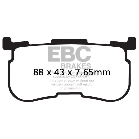 EBC brakes EBC-Brakes British Made Semi-Sintered V-Pads to fit Rear Left | ebc_FA641-4V | euronetbike-net