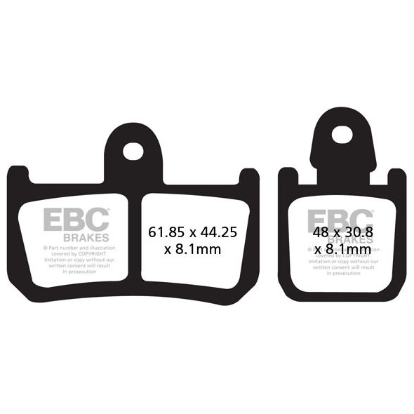 EBC brakes EBC-Brakes GPFAX Sintered Road Brake Pads to fit Front Left | ebc_GPFAX442-4HH | euronetbike-net