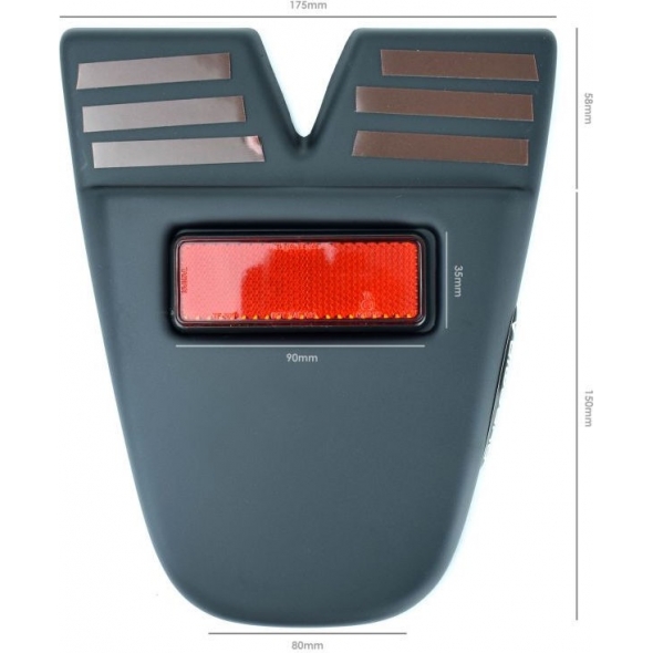 Pyramid Plastics parts Pyramid Plastics Pyramid Ductail Tour Matte Black - Rear Protection | 08101 | pyr_08101 | euronetbike-net