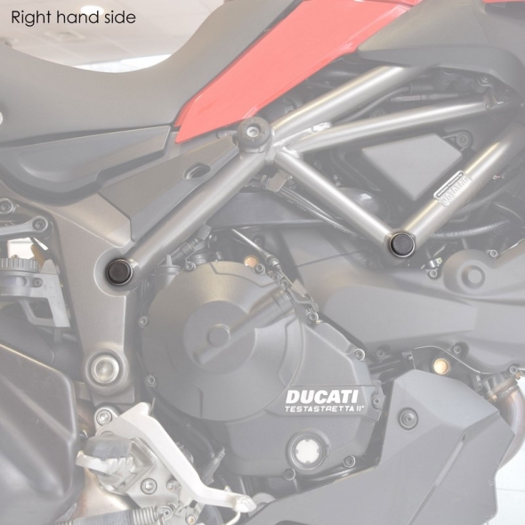 Pyramid Plastics parts Pyramid Plastics Ducati Multistrada 1200 Enduro Frame End Caps Matte Black 2015> | 089500 | pyr_089500 | euronetbike-net
