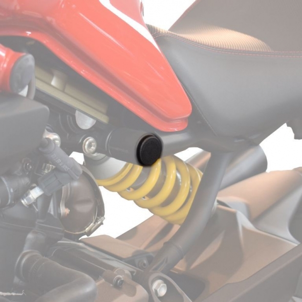 Pyramid Plastics parts Pyramid Plastics Ducati Monster 821 Frame End Caps Matte Black 2014>2016 | 089503 | pyr_089503 | euronetbike-net