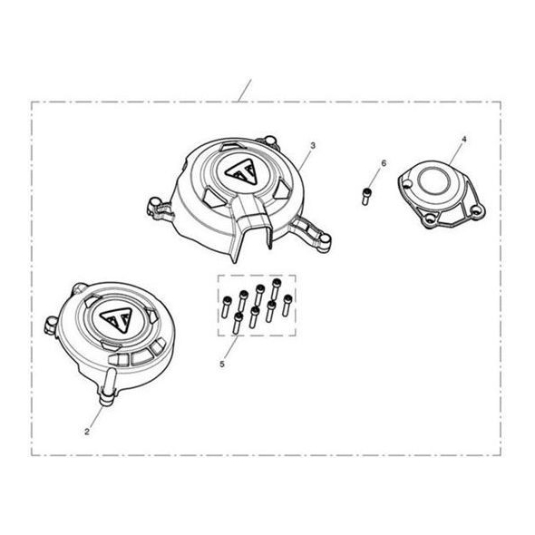 Triumph OEM Parts Triumph Cover Protector Crank Triumph Genuine Part | A9610206 | tri_A9610206 | euronetbike-net