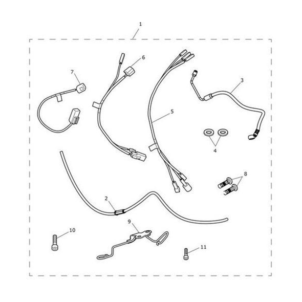 Triumph OEM Parts Triumph Cable Kit, High Bars | A9630662 | tri_A9630662 | euronetbike-net