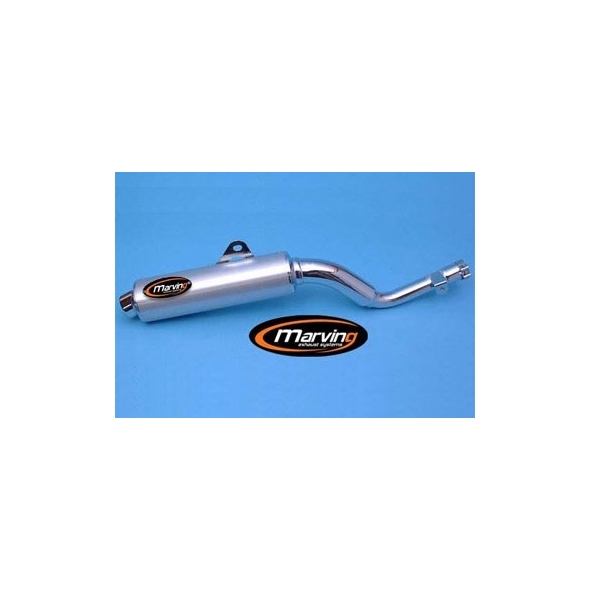Marving Exhaust MARVING AMACAL Ø 100 SINGLE - CHROMIUM + ALUMINIUM | H/AAA/36/BC | mvg_H-AAA-36-BC | euronetbike-net