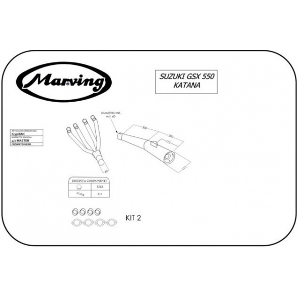Marving Exhaust MARVING 4/1 MASTER GROUP - BLACK | S/3508/NC | mvg_S-3508-NC | euronetbike-net