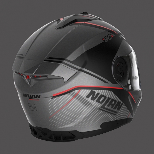 Nolan Nolan Full Face Helmet N80.8 Astute N-com Red Lava Grey Matt, XXS | N880005290249 | nol_N880005290246 | euronetbike-net