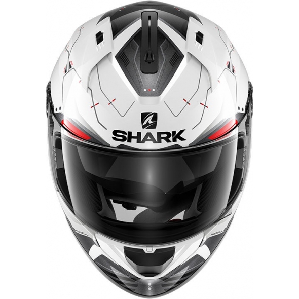 Shark Helmets Shark Full Face Helmet RIDILL 1.2 MECCA, White Black Red/WKR, Size XS | HE0537EWKRXS / HE0537WKRXS | sh_HE0537EWKRM | euronetbike-net