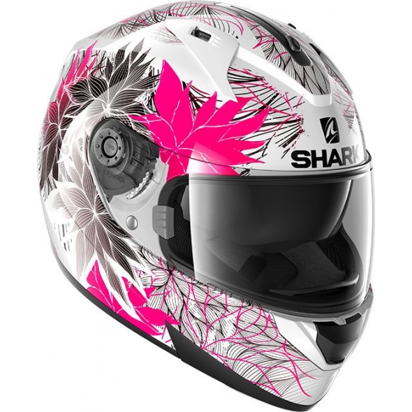 Shark Helmets Shark Full Face Helmet RIDILL 1.2 NELUM, White Black Violet/WKV, Size XS | HE0545EWKVXS / HE0545WKVXS | sh_HE0545EWKVM | euronetbike-net