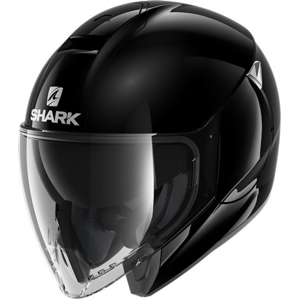 Shark Helmets Shark Open Face Helmet CITYCRUISER BLANK, Black/BLK, Size XS | HE1920EBLKXS / HE1920BLKXS | sh_HE1920EBLKL | euronetbike-net