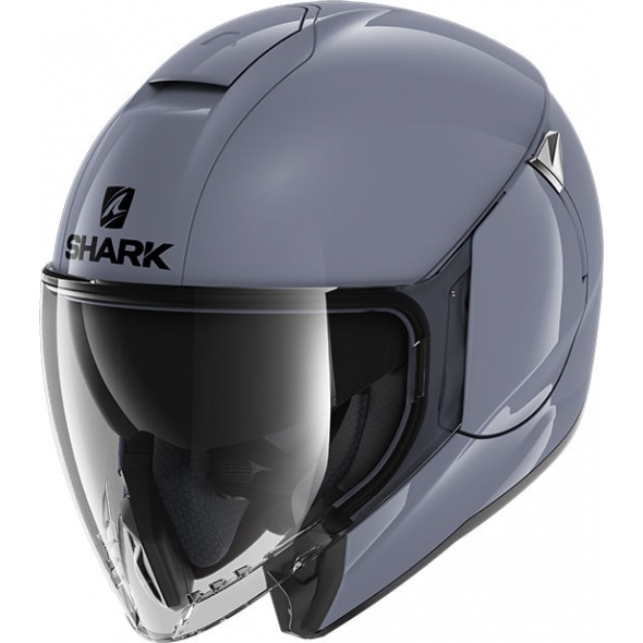 Shark Helmets Shark Open Face Helmet CITYCRUISER BLANK, GRAPHITE GRAY Glossy/S01, Size XS | HE1920ES01XS / HE1920S01XS | sh_HE1920ES01M | euronetbike-net
