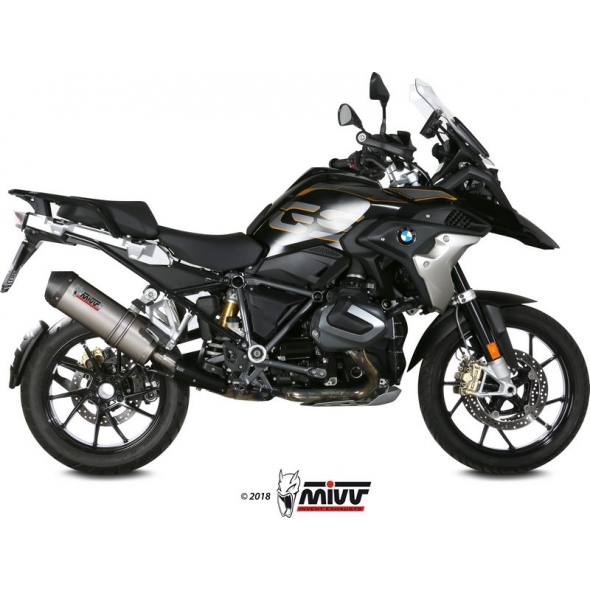 Mivv silencers Mivv SPORT OVAL SLIP-ON Muffler TITANIUM WITH CARBON CAP for BMW R 1250 GS 2018 ECE approved (Euro4) | B.034.LNC | mivv_B034LNC | euronetbike-net