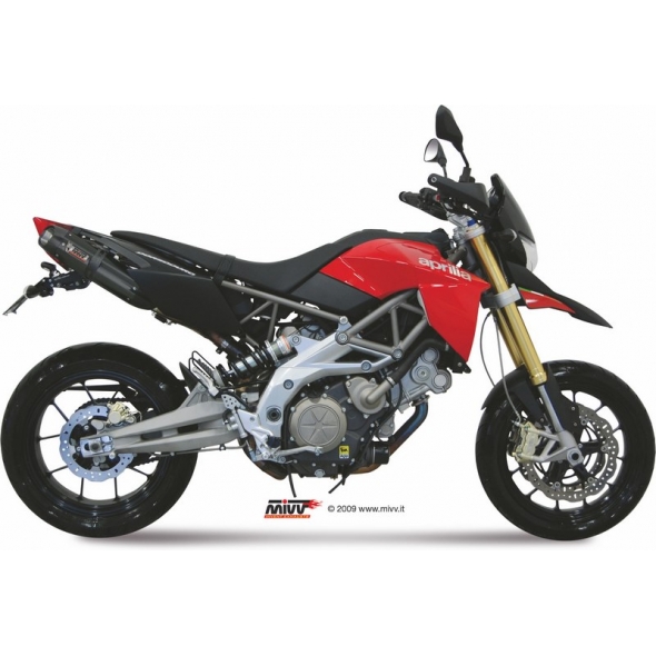 Mivv silencers Mivv SPORT SUONO 2 SLIP-ON Muffler BLACK STAINLESS STEEL for APRILIA DORSODURO 750 2008 - 2016 ECE approved | A.007.L9 | mivv_A007L9 | euronetbike-net