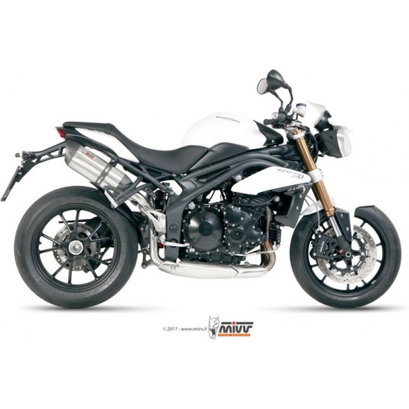 Mivv silencers Mivv SPORT SUONO 2 SLIP-ON Muffler STAINLESS STEEL for TRIUMPH SPEED TRIPLE 2011 - 2015 ECE approved | AT.012.L7 | mivv_AT012L7 | euronetbike-net
