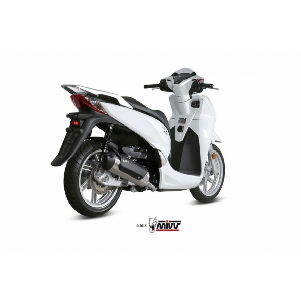 Mivv silencers Mivv URBAN Imp. compl./Full sys. 1x1 STAINLESS STEEL for HONDA SH 300 2015 - 2016 ECE approved (Euro3) | C.HO.0007.K | mivv_CHO0007K | euronetbike-net
