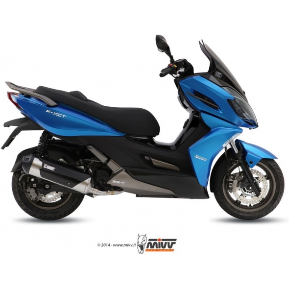 Mivv silencers Mivv URBAN Imp. compl./Full sys. 1x1 STAINLESS STEEL for KYMCO K-XCT 300 2012 - 2016 EC approved (Euro3) | C.KY.0017.B | mivv_CKY0017B | euronetbike-net