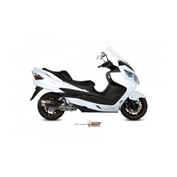 Mivv silencers Mivv URBAN Imp. compl./Full sys. 1x1 STAINLESS STEEL for SUZUKI BURGMAN 400 2006 - 2016 ECE approved | C.SU.0007.K | mivv_CSU0007K | euronetbike-net