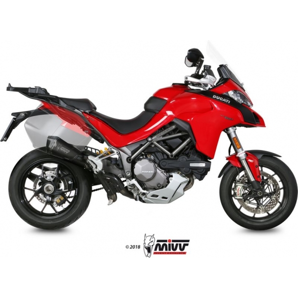 Mivv silencers Mivv SPORT DELTA RACE SLIP-ON Muffler BLACK STAINLESS STEEL for DUCATI MULTISTRADA 1200 2015 - 2017 NOT approved | D.033.SDRB | mivv_D033SDRB | euronetbike-net