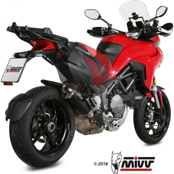 Mivv silencers Mivv SPORT DELTA RACE SLIP-ON Muffler BLACK STAINLESS STEEL for DUCATI MULTISTRADA 1200 2015 - 2017 ECE approved (Euro3/Euro4) | D.034.LDRB | mivv_D034LDRB | euronetbike-net