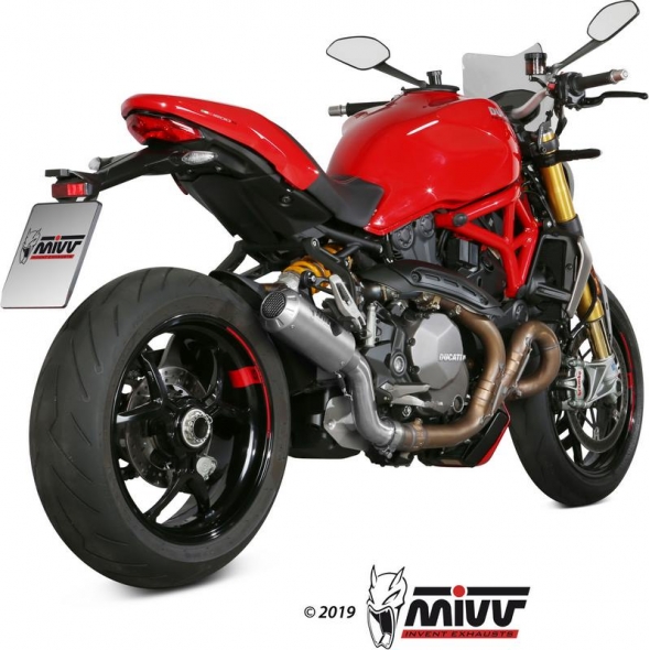 Mivv silencers Mivv SPORT M3 SLIP-ON Muffler STAINLESS STEEL for DUCATI MONSTER 821 2018 NOT approved | D.041.SM3X | mivv_D041SM3X | euronetbike-net