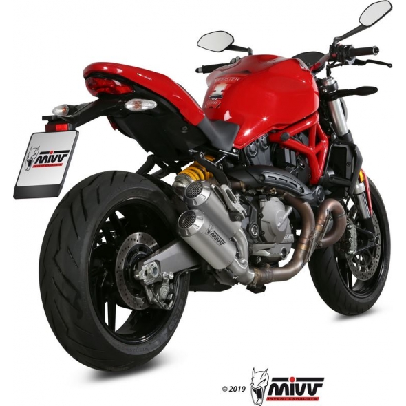 Mivv silencers Mivv SPORT M3 2 SLIP-ON Muffler STAINLESS STEEL for DUCATI MONSTER 821 2018 NOT approved | D.042.SM3X | mivv_D042SM3X | euronetbike-net