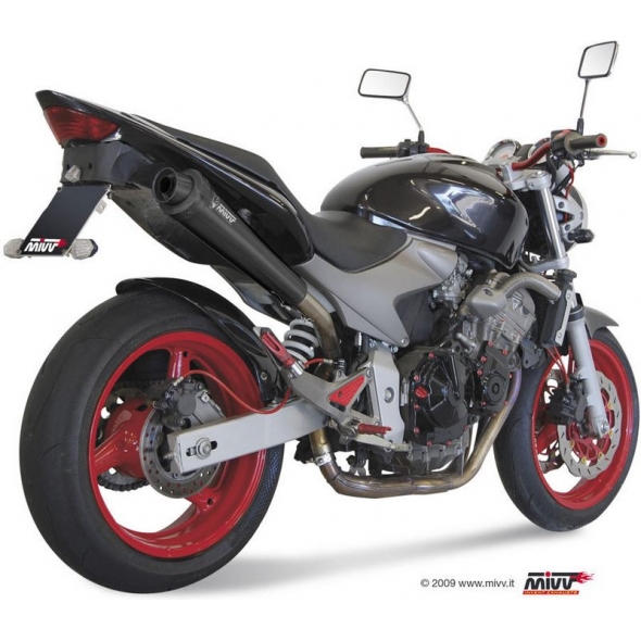 Mivv silencers Mivv SPORT X-cone SLIP-ON Muffler BLACK STAINLESS STEEL for HONDA HORNET 600 2003 - 2006 EC approved Catalyzer is included | H.020.LC3B | mivv_H020LC3B | euronetbike-net
