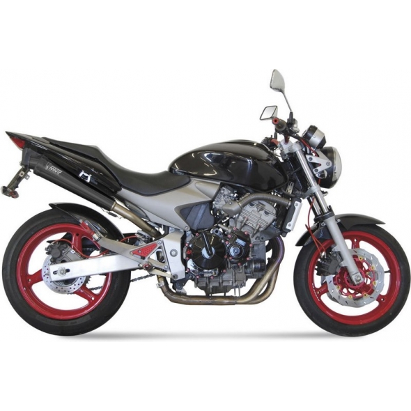 Mivv silencers Mivv SPORT X-cone SLIP-ON Muffler BLACK STAINLESS STEEL for HONDA HORNET 600 2003 - 2006 EC approved Catalyzer is included | H.020.LC3B | mivv_H020LC3B | euronetbike-net