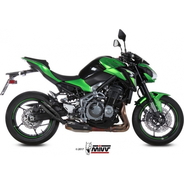 Mivv silencers Mivv SPORT DOUBLE GUN SLIP-ON Muffler BLACK STAINLESS STEEL for KAWASAKI Z900 2017 ECE approved (Euro4) | K.045.LDGB | mivv_K045LDGB | euronetbike-net