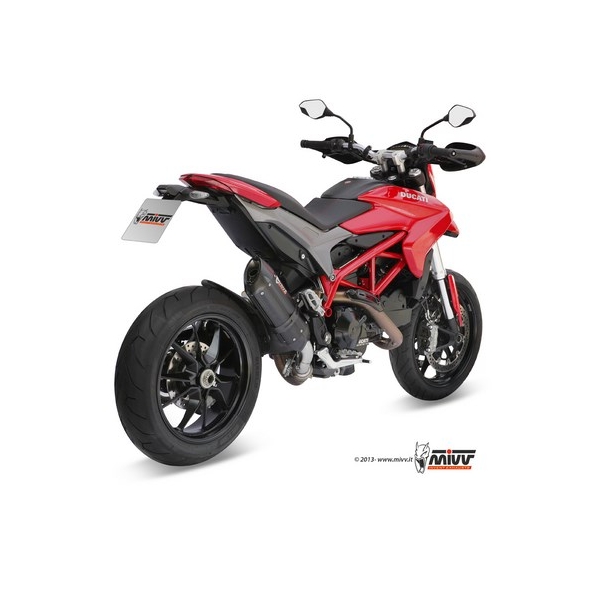 Mivv silencers Mivv SPORT SUONO SLIP-ON Muffler BLACK STAINLESS STEEL for DUCATI HYPERMOTARD 821 2013 - 2015 EC approved Catalyzer is included | D.029.L9 | mivv_D029L9 | euronetbike-net