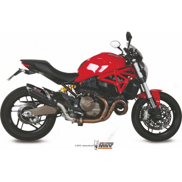 Mivv silencers Mivv SPORT SUONO SLIP-ON Muffler BLACK STAINLESS STEEL for DUCATI MONSTER 821 2014 - 2017 EC approved (Euro3) Catalyzer is included | D.030.L9 | mivv_D030L9 | euronetbike-net