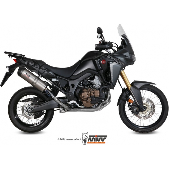 Mivv silencers Mivv SPORT SLIP-ON Muffler STAINLESS STEEL for HONDA CRF 1000 L AFRICA TWIN 2016 NOT approved | H.059.C1 | mivv_H059C1 | euronetbike-net