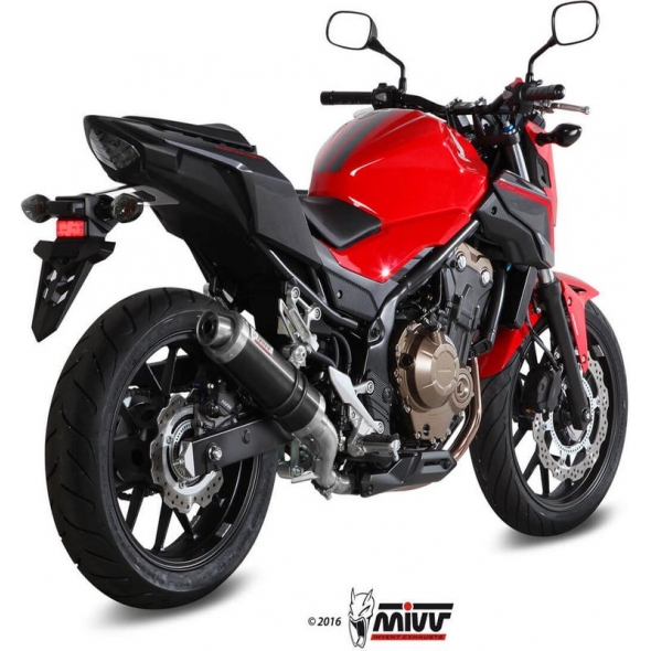 Mivv silencers Mivv SPORT GP SLIP-ON Muffler BLACK STAINLESS STEEL for HONDA CB 500 F 2016 ECE approved (Euro3/Euro4) | H.062.LXB | mivv_H062LXB | euronetbike-net